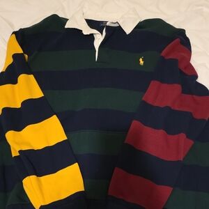 Polo by Ralph Lauren Men's Rugby Shirt - Navy, Green, Yellow, Burgundy
